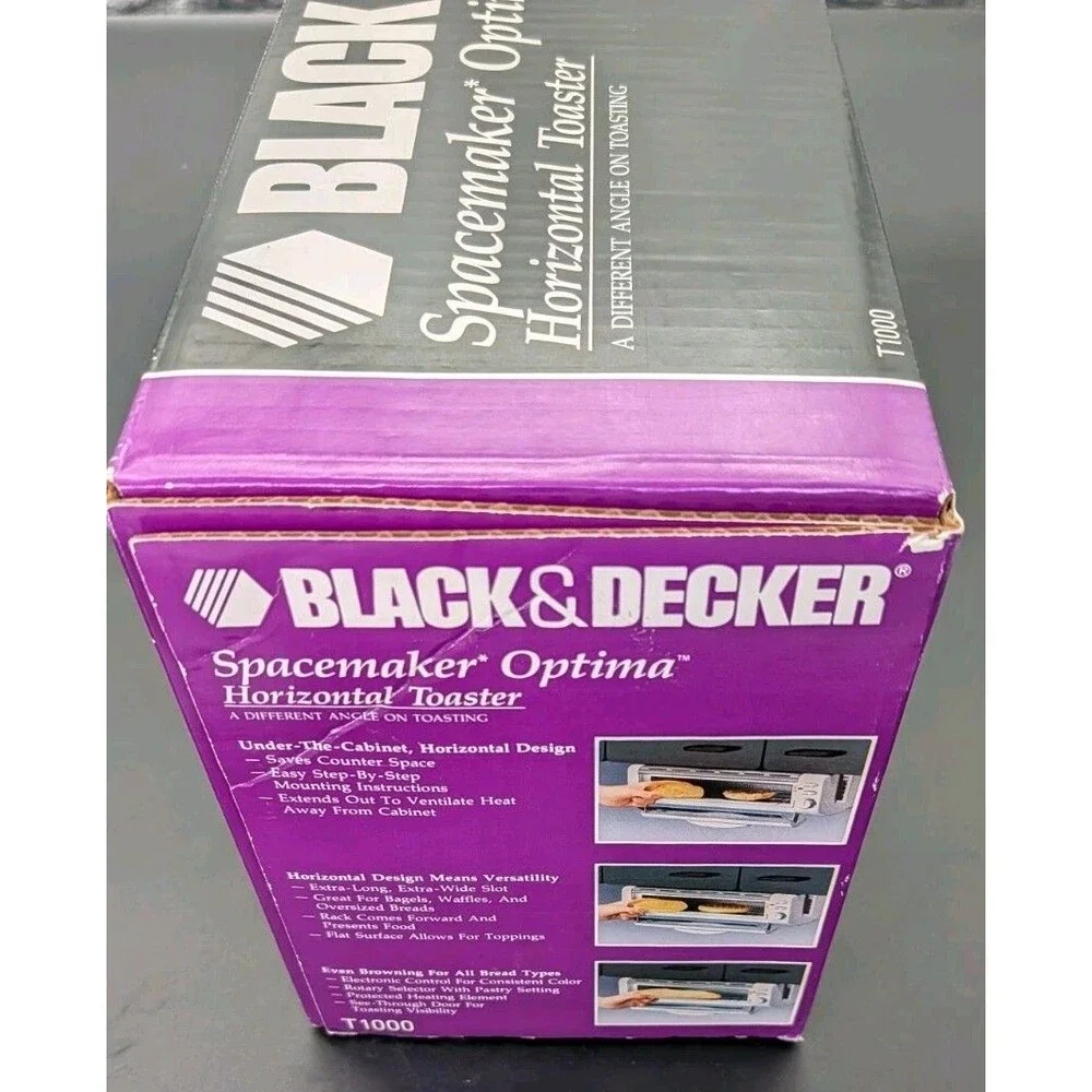 Black & Decker Spacemaker Optima Horizontal Toaster T1000 Under the Cabinet NEW
